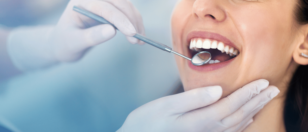 new dental patient getting teeth examined in Oceanside, CA with new patient special for $109 which includes full exam, digital Xrays and cleaning. Contact StreelmanDDS.com today